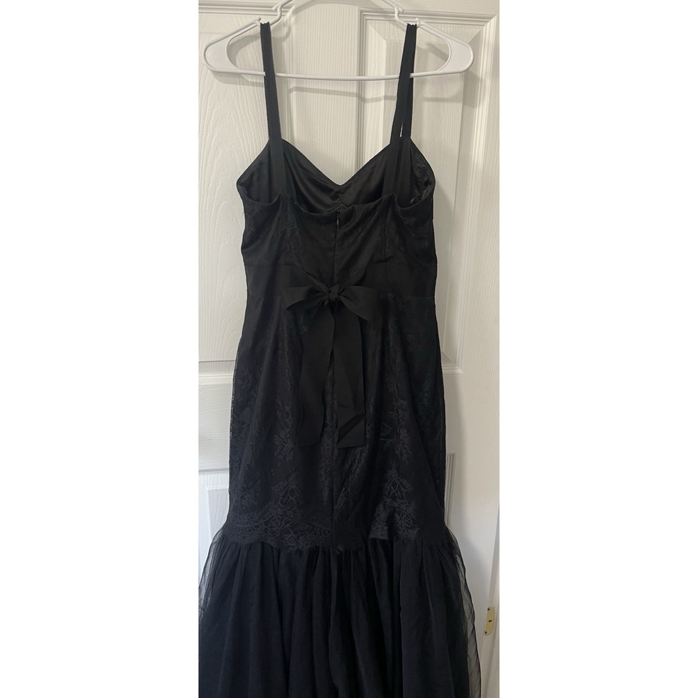 Pearl Georgina Chapman of Marchesa Women Maxi Dress Black Sleeveless Size 8 - Picture 8 of 15